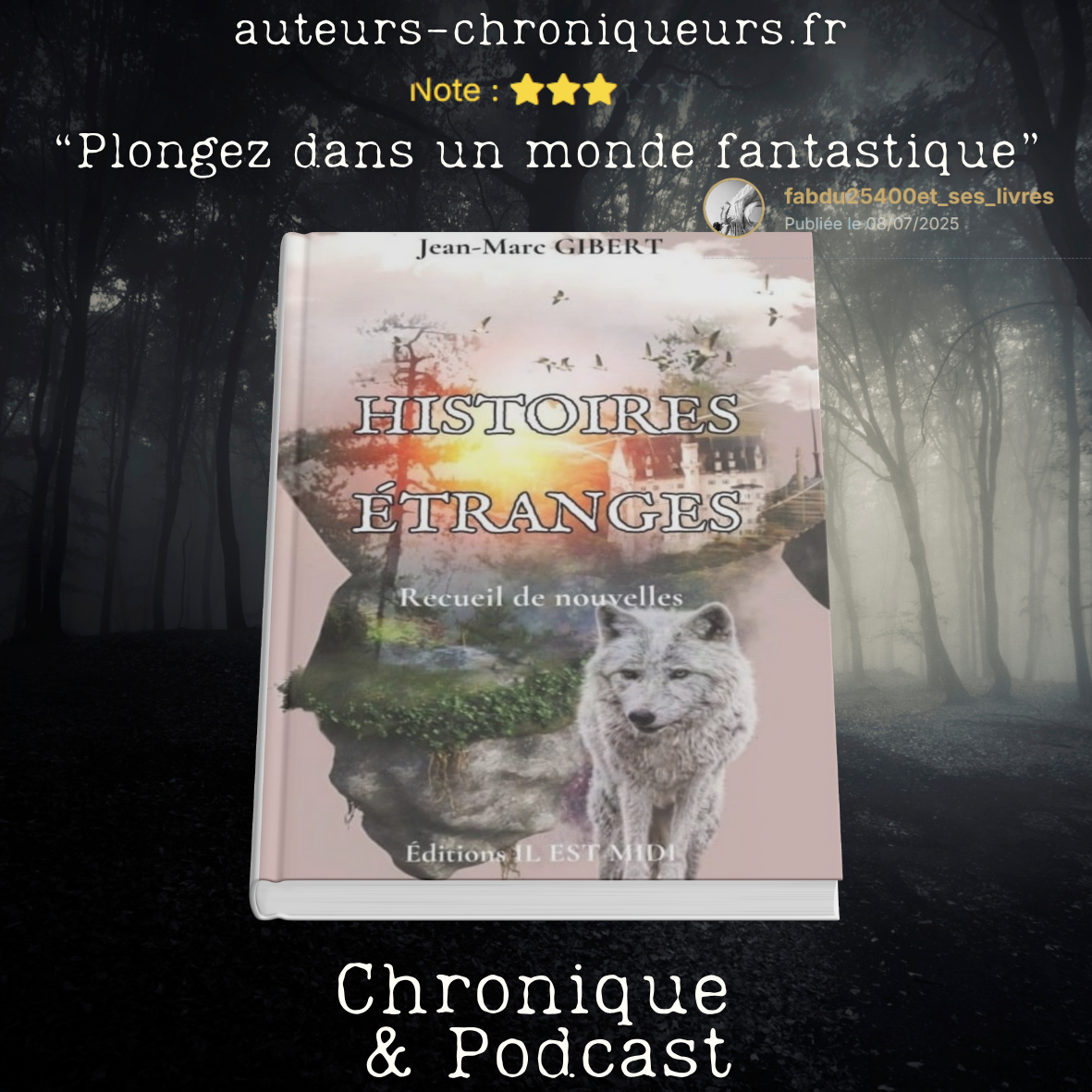 Couverture de Histoires Étranges - Jean-Marc Gibert